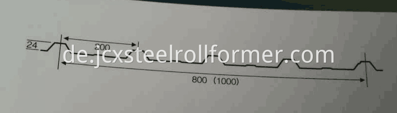 TR5-1000 roof profile drawing